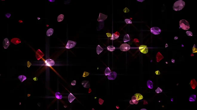 Pink Rhinestones Falling Falling Pink Diamonds Background