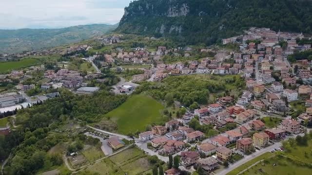 Residential Area Near Mountain: Stock Video