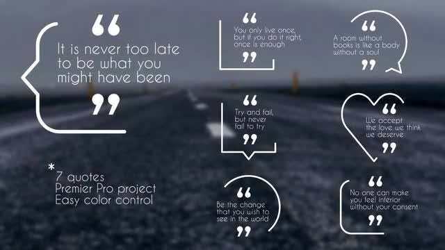 Stylish Minimal Quotes: Premiere Pro Templates