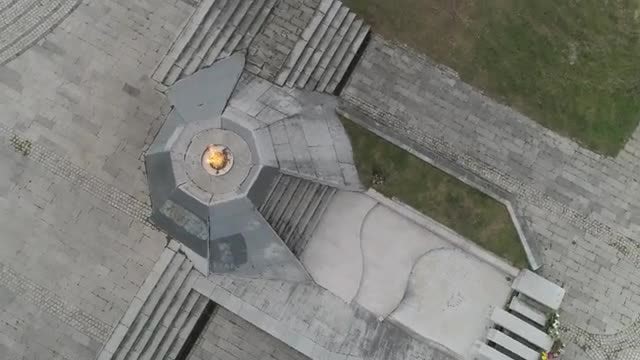 Eternal Flame Statue: Stock Video