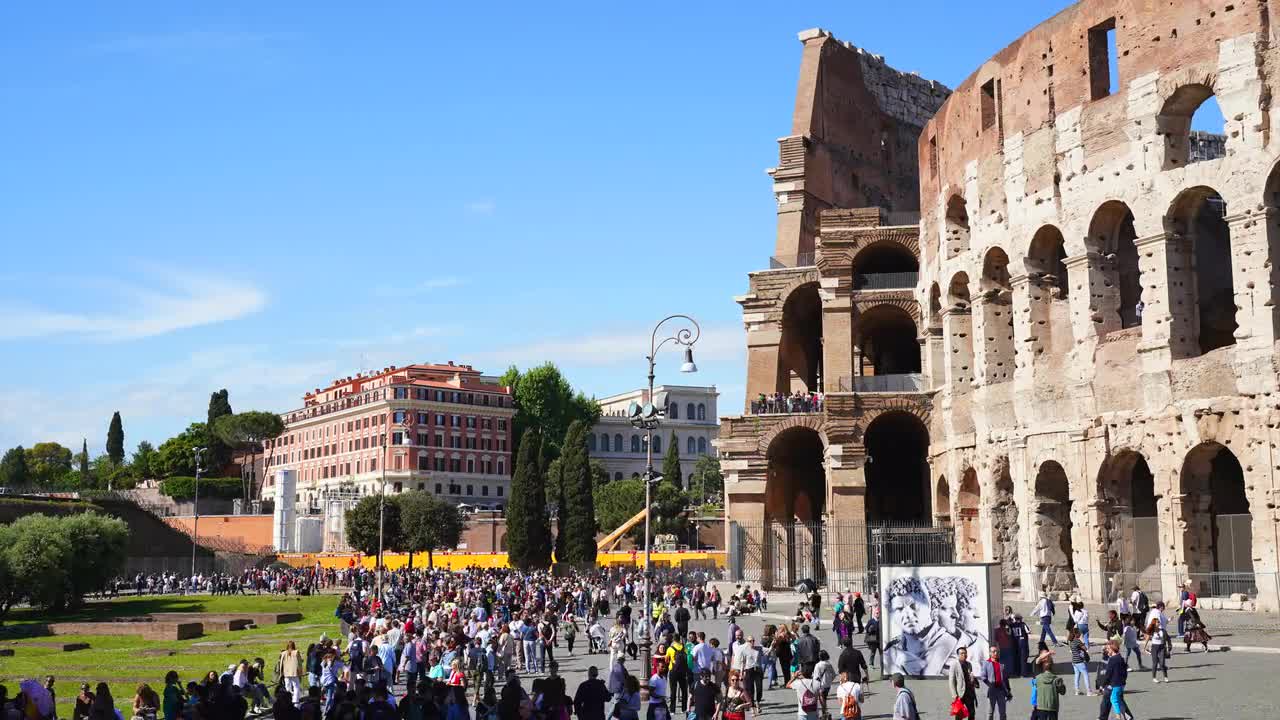 Flavian Amphitheatre In Rome - Stock Video | Motion Array