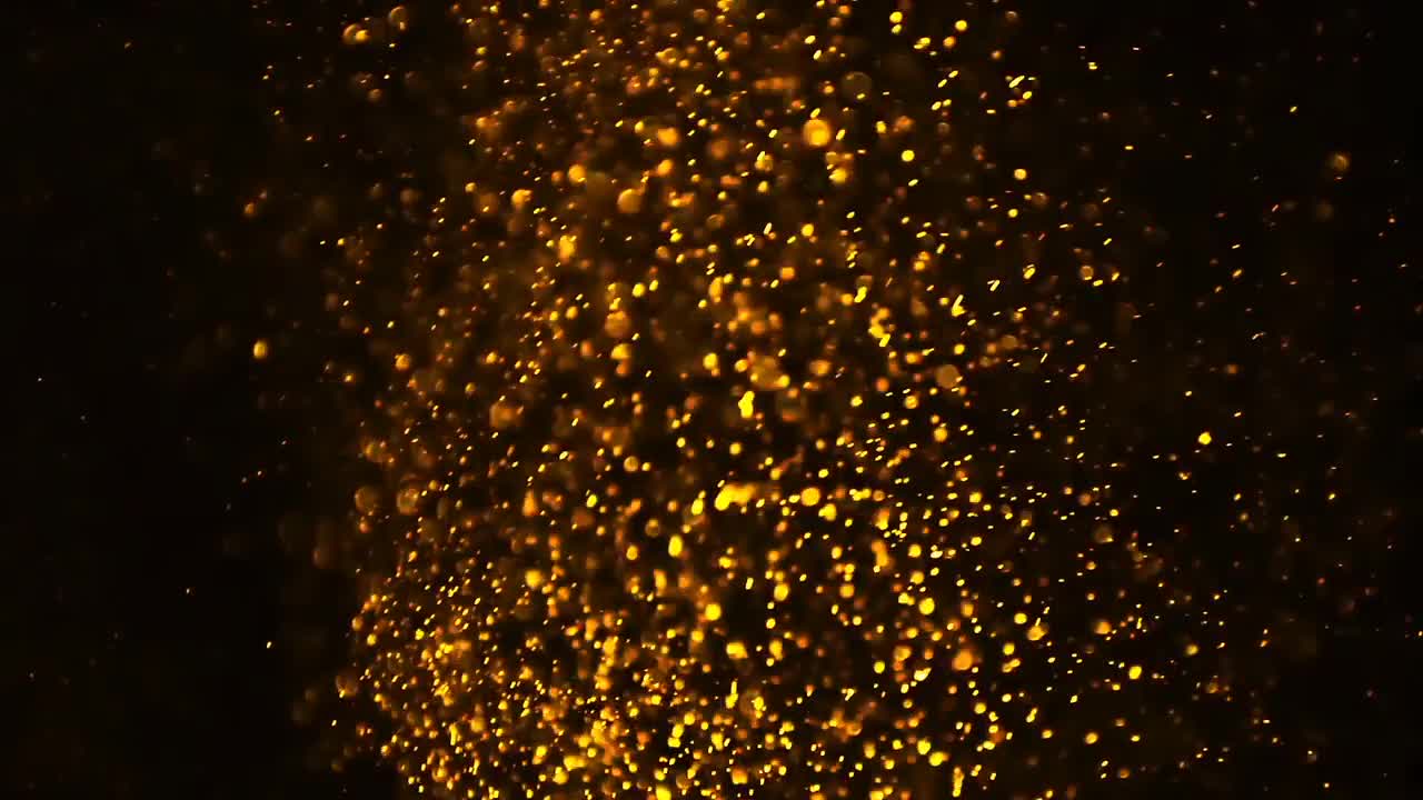 Gold Particles Flurry Background - Stock Motion Graphics 