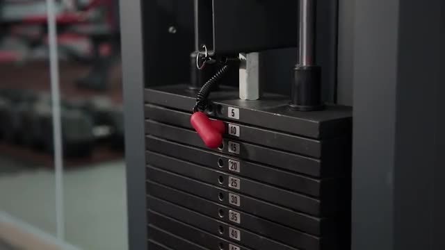 Girl Setting Weights: Stock Video