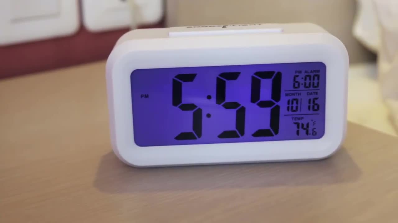 Hotel Alarm Clock Stock Video Motion Array