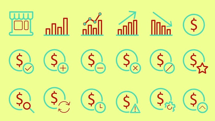 530 Line Icons (part 1): After Effects Templates