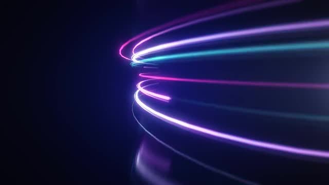 Electrifying Neon Streaks: Stock Motion Graphics