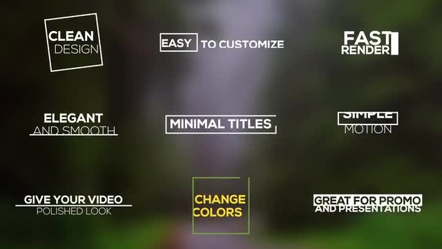 Minimal Titles: After Effects Templates