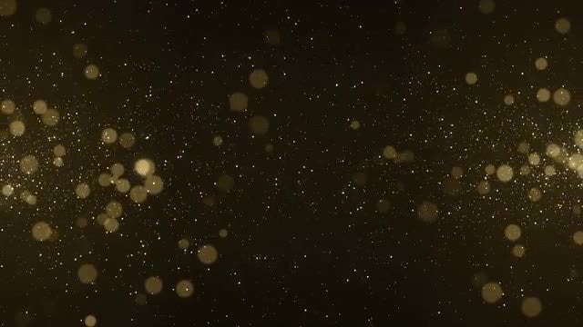 Gold Particles Background Loop: Stock Motion Graphics