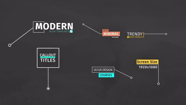 Clean Callout Titles V2: Motion Graphics Templates