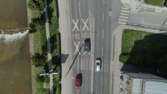 Aerial Of Cars: Stock Video