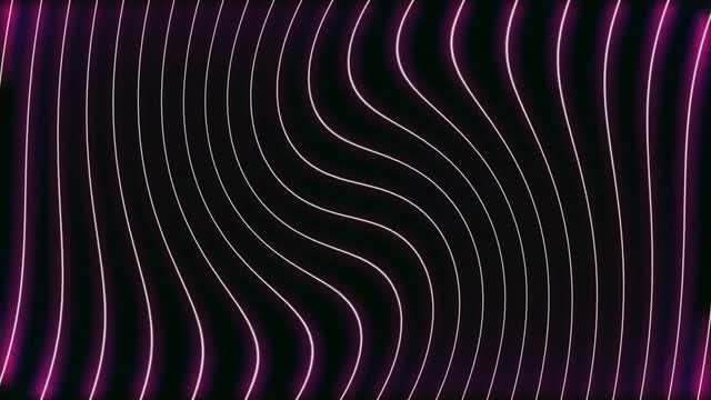 Waves Neon Lines 4K: Stock Motion Graphics