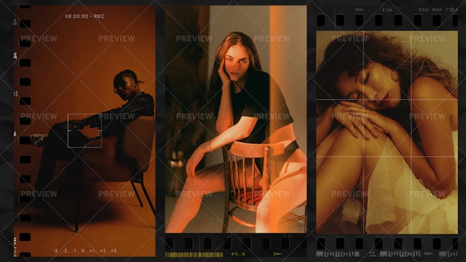 12 Vertical Film Frame Overlays - Graphics