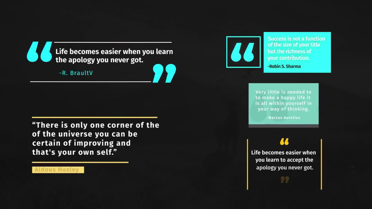 Clean Quote Titles Motion Graphics Templates Motion Array