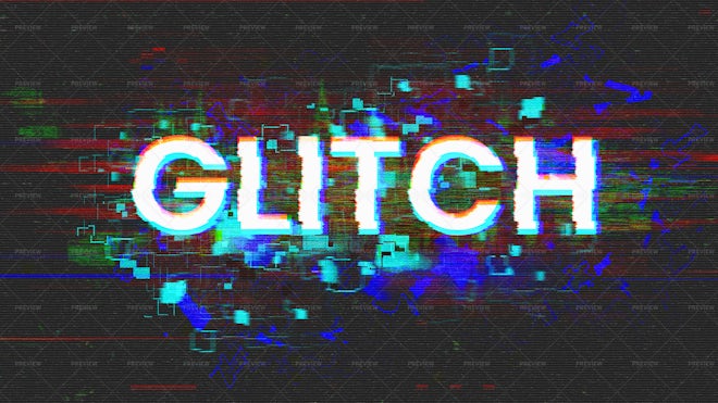 Glitch Editable Text Effect - Graphics | Motion Array