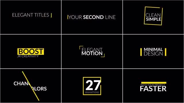 27 Elegant 4K Title Animations: After Effects Templates