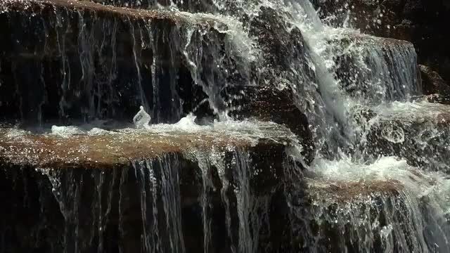 Waterfall Flow Slow Motion: Stock Video