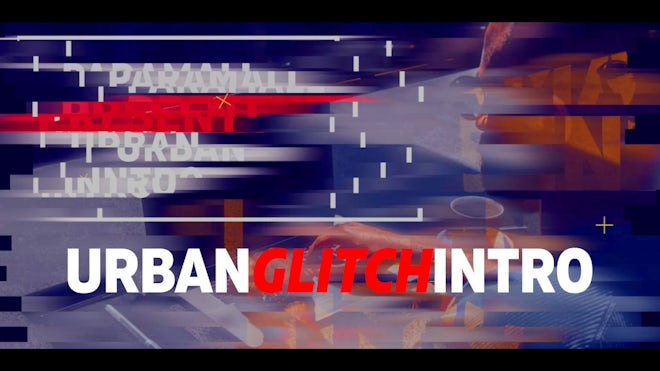 Urban Glitch Intro Freebies template preview