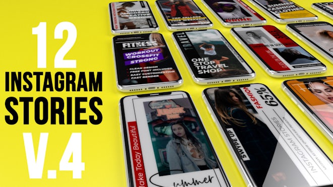 Instagram Stories V.4 Freebies template preview