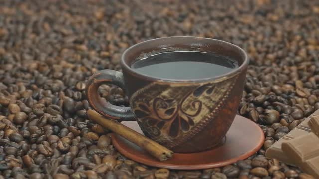 Hot Coffee And Chocolate: Stock Video