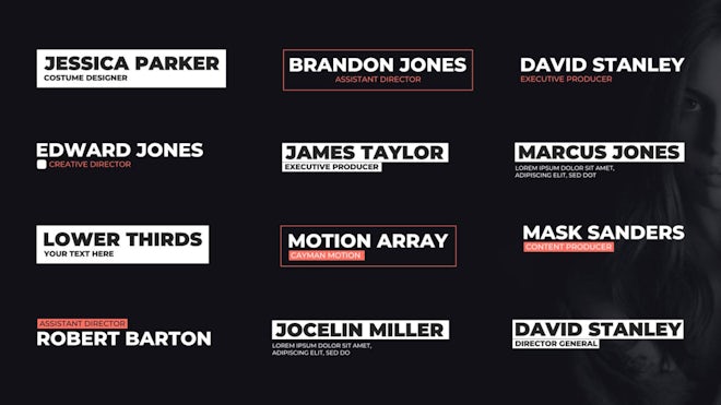 Lower Thirds Freebies template preview