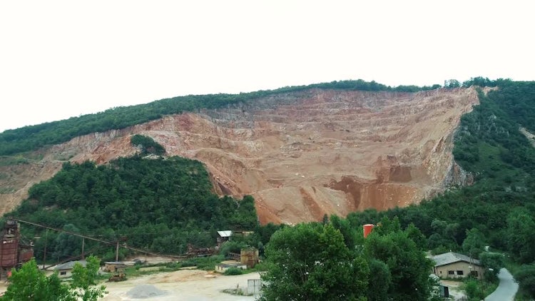 Aerial Of A Quarry: Stock Video