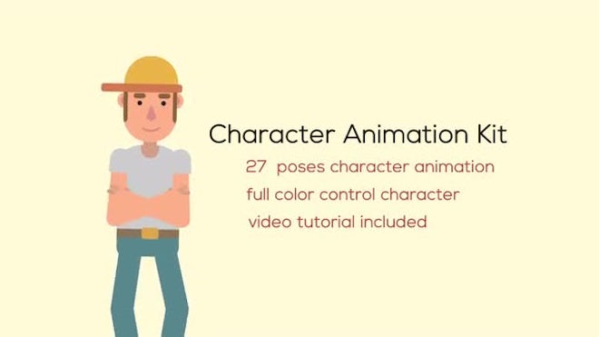 Character Animation Kit Man After Effects Templates