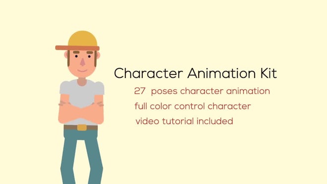 Character Animation Kit-Man - After Effects Templates | Motion Array