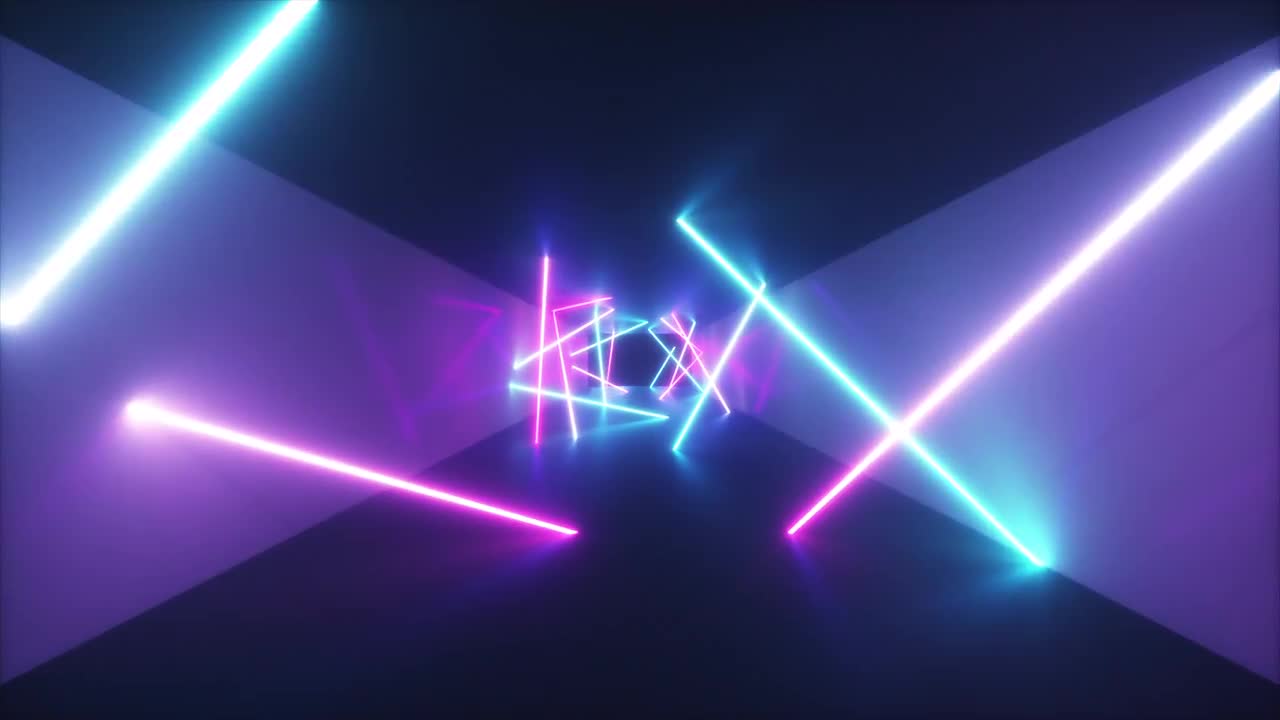 Neon Chaos Corridor - Stock Motion Graphics | Motion Array