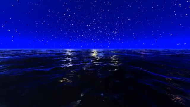 Night Ocean And Stars: Stock Motion Graphics