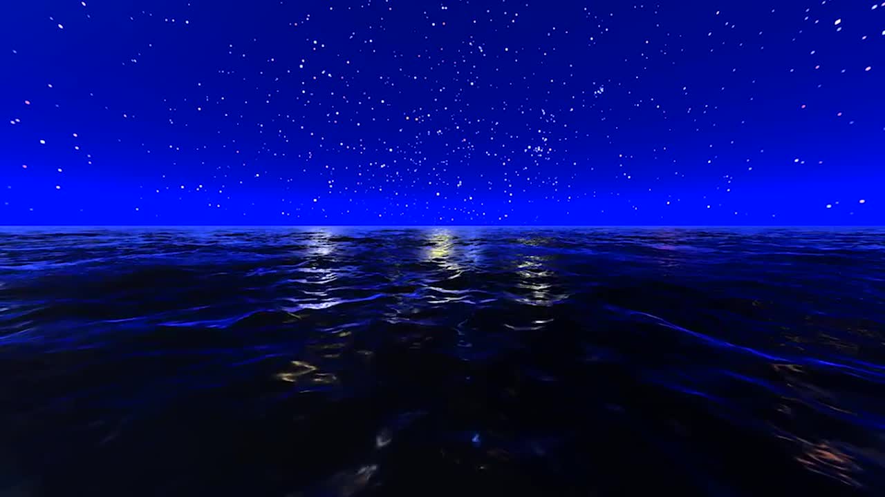 Night Ocean And Stars - Stock Motion Graphics | Motion Array