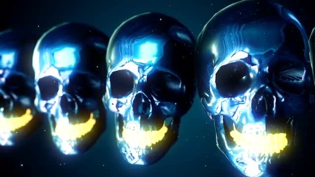 Metallic Skulls: Stock Motion Graphics