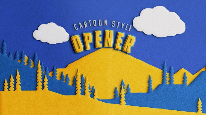 Stop Motion Cartoon Opener Motion Array template preview