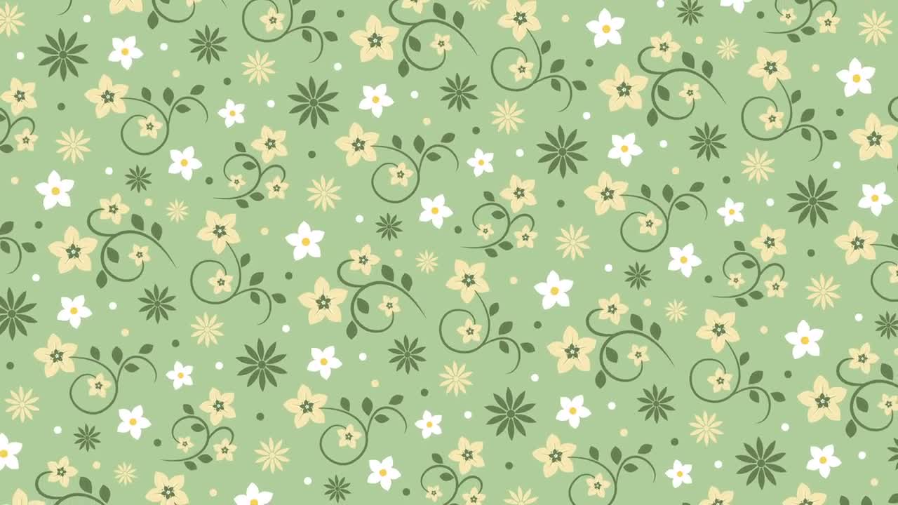 Light Green Floral Background - Stock Motion Graphics | Motion Array