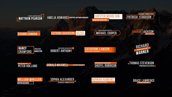 Clean Lower Thirds III Freebies template preview