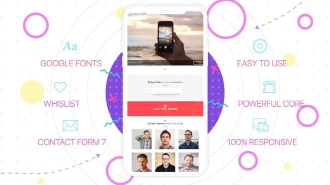 Colorful App Promotion Freebies template preview