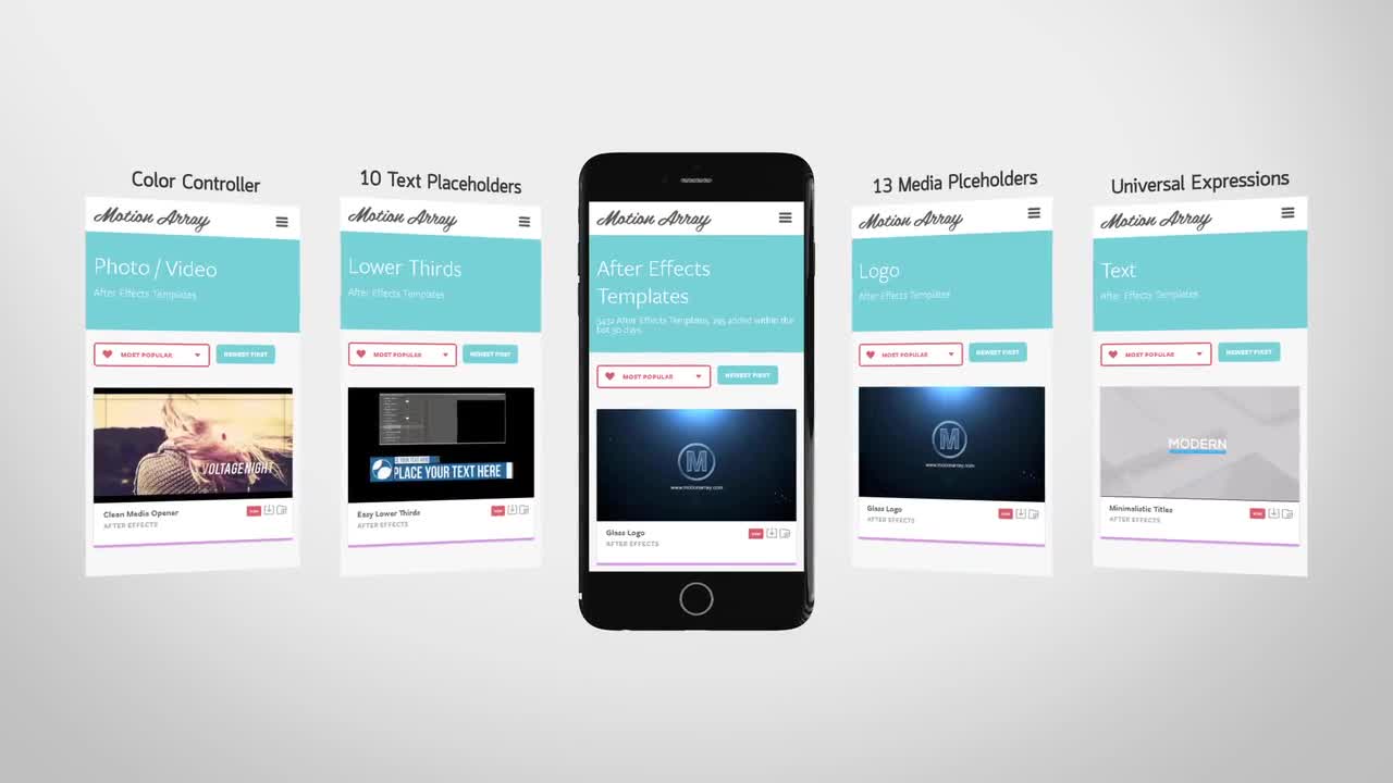 mobile app promo after effects template free download