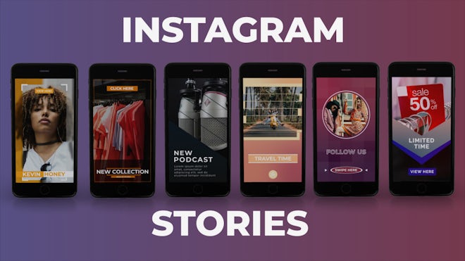 Instagram Stories 4 Motion Array template preview