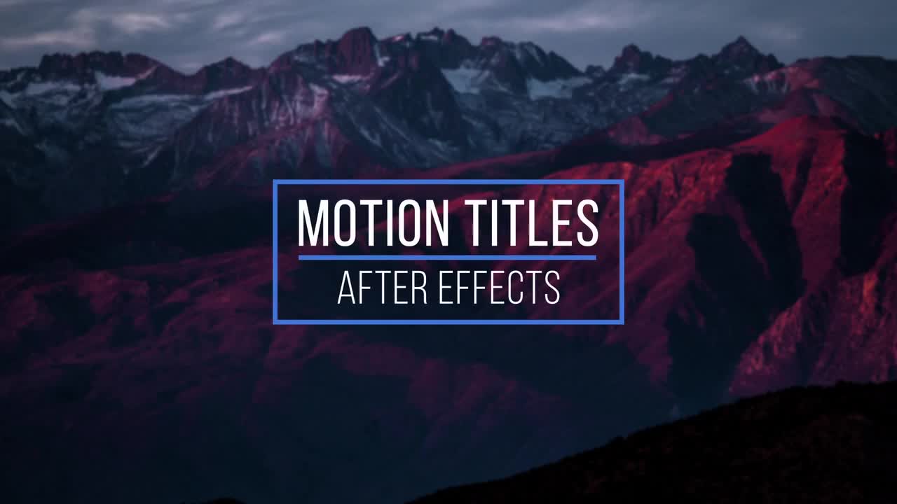 motion title after effects download