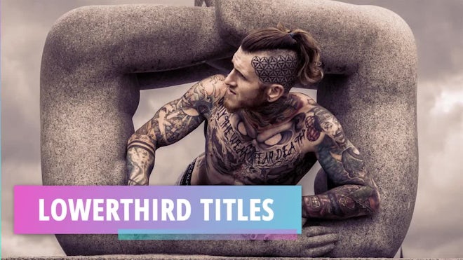 Typography Lower Thirds Freebies template preview