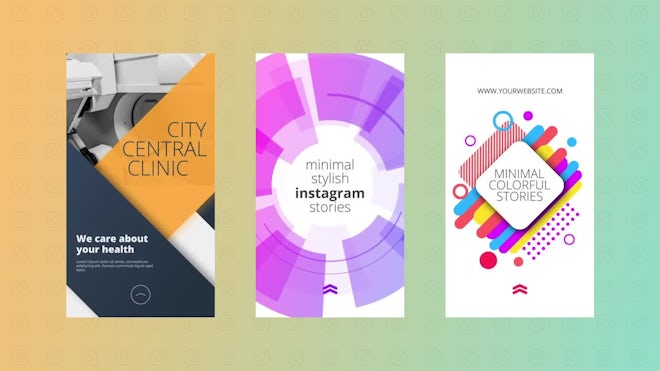 Fresh & Modern Instagram Stories Freebies template preview