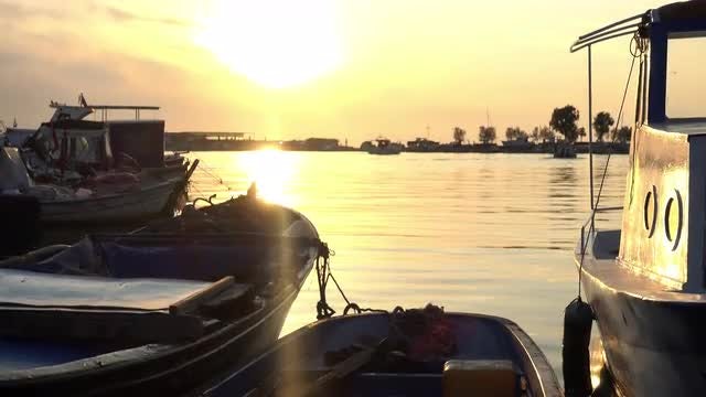 Sunset At The Marina: Stock Video