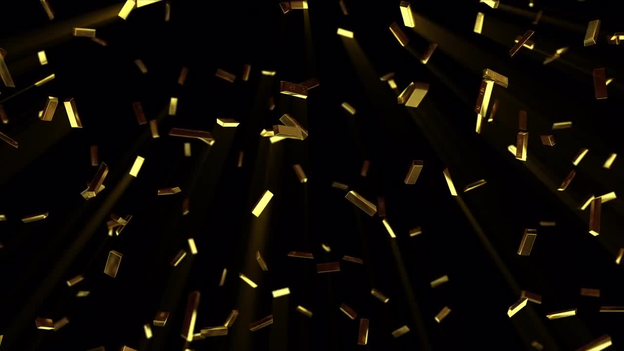 Falling Gold Bars - Stock Motion Graphics | Motion Array