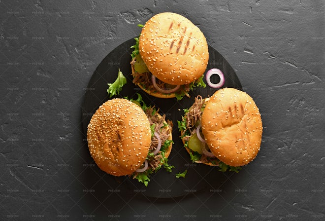 Pulled Beef Sandwiches - Stock Photos | Motion Array