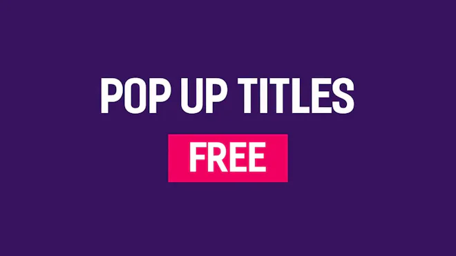 Free Pop Up Titles