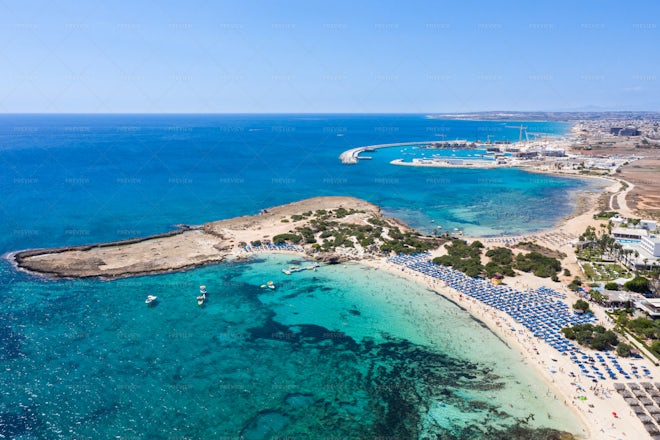 The Makronissos Beach In Cyprus - Stock Photos | Motion Array