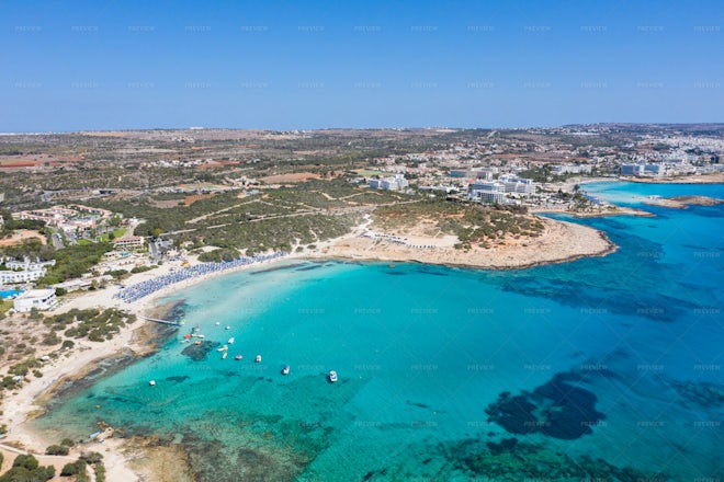 The Landa Beach In Cyprus - Stock Photos | Motion Array