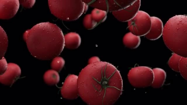 Falling Tomatoes: Stock Motion Graphics