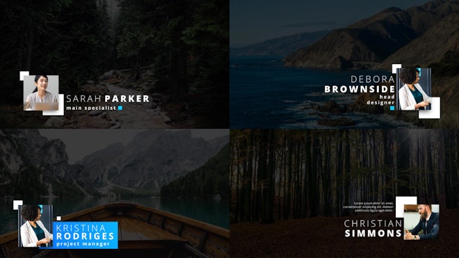 Modern Corporate Lower Thirds 4K Freebies template preview