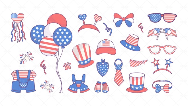 23 USA Independence Day Illustrations - Graphics | Motion Array