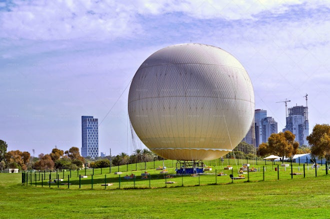 Balloon Ready To Fly, Park In Tel Aviv Israel - Stock Photos | Motion Array